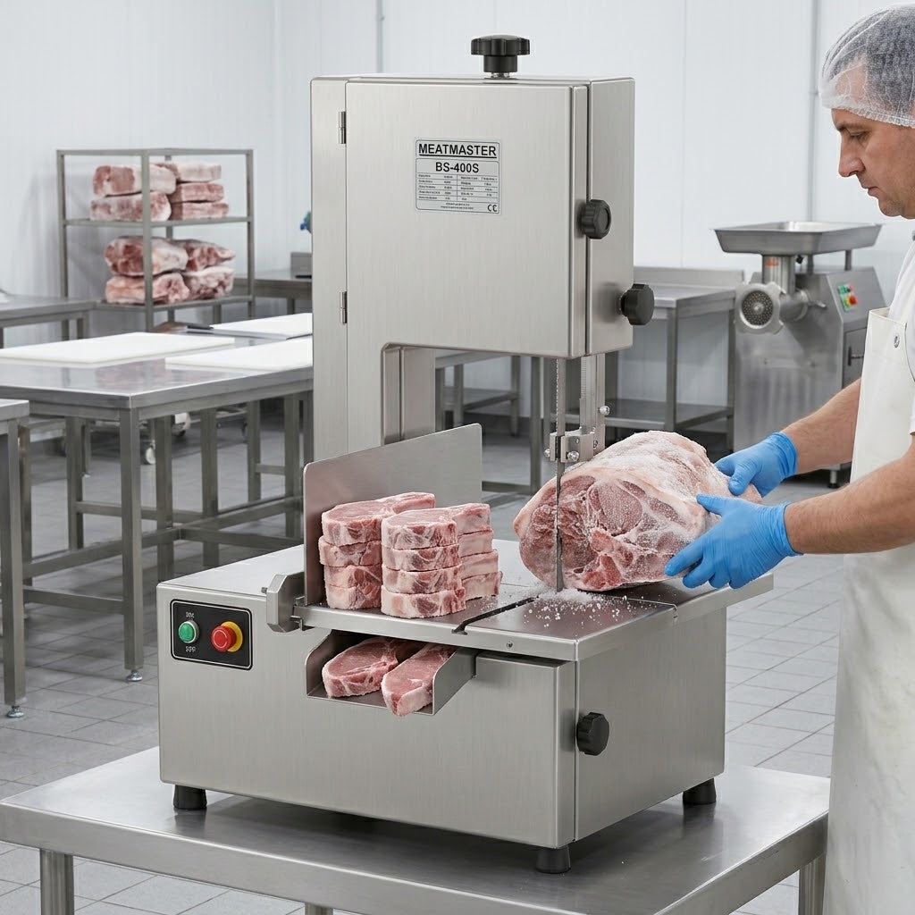 Máquina sierra de huesos de alta velocidad BSM-1400 para carne de res, cordero y cerdo, para procesamiento de alimentos (accionamiento eléctrico)