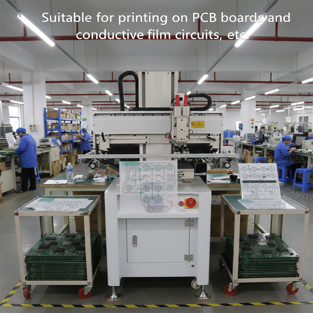TD-2030SF vertical high precision dual servo flat screen printing machine for PCB circuit printing