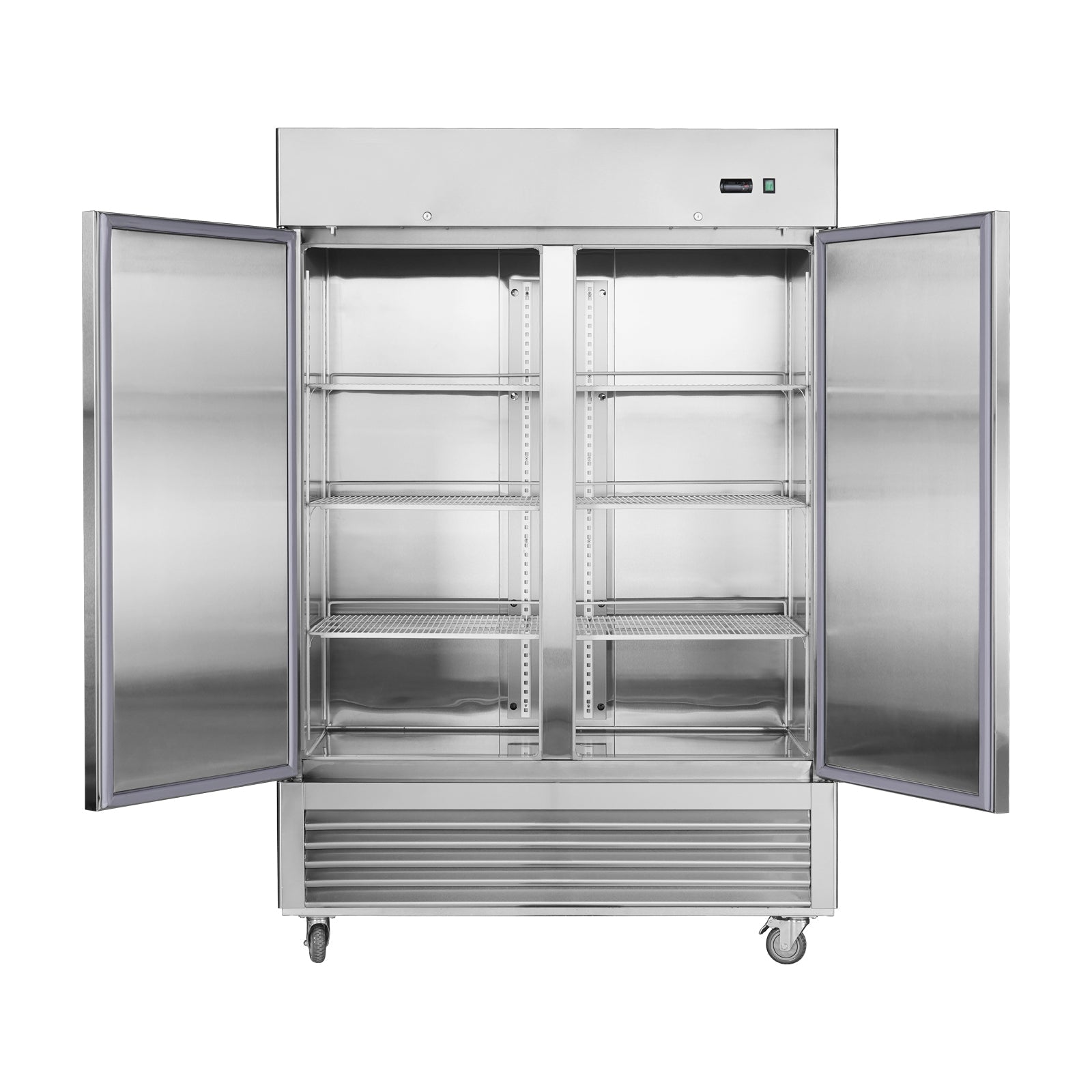 54"W Freezer 2 Section 2 Door Stainless Steel Reach - in 42.2 Cu.ft.