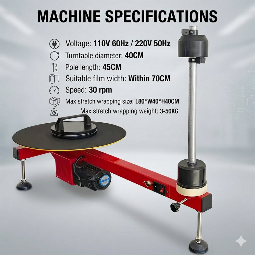 Semi-automatic Electric Stretch Wrapping Film Machine Carton Stretch Wrapping Machine