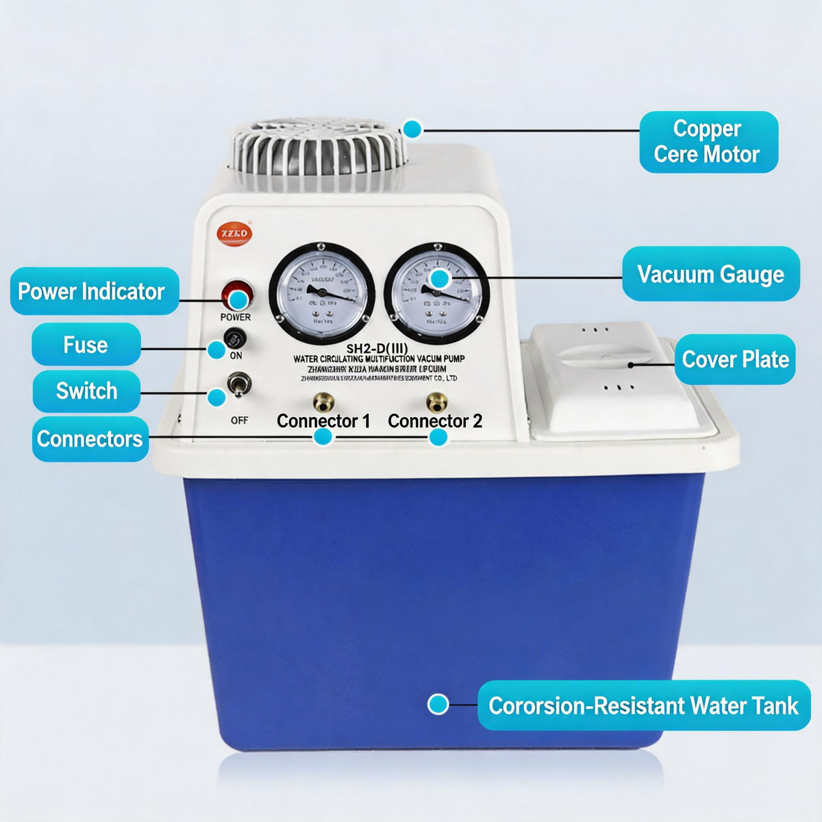 Circulating Water Vacuum Pump for Lab –Desktop Suction Pump for Rotary Evaporators & Glass Reactors