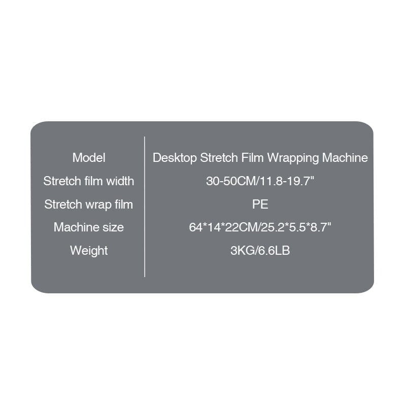 Manual Desktop Stretch Film Wrapping Machine, Dual use of desktop and wall mounted packaging