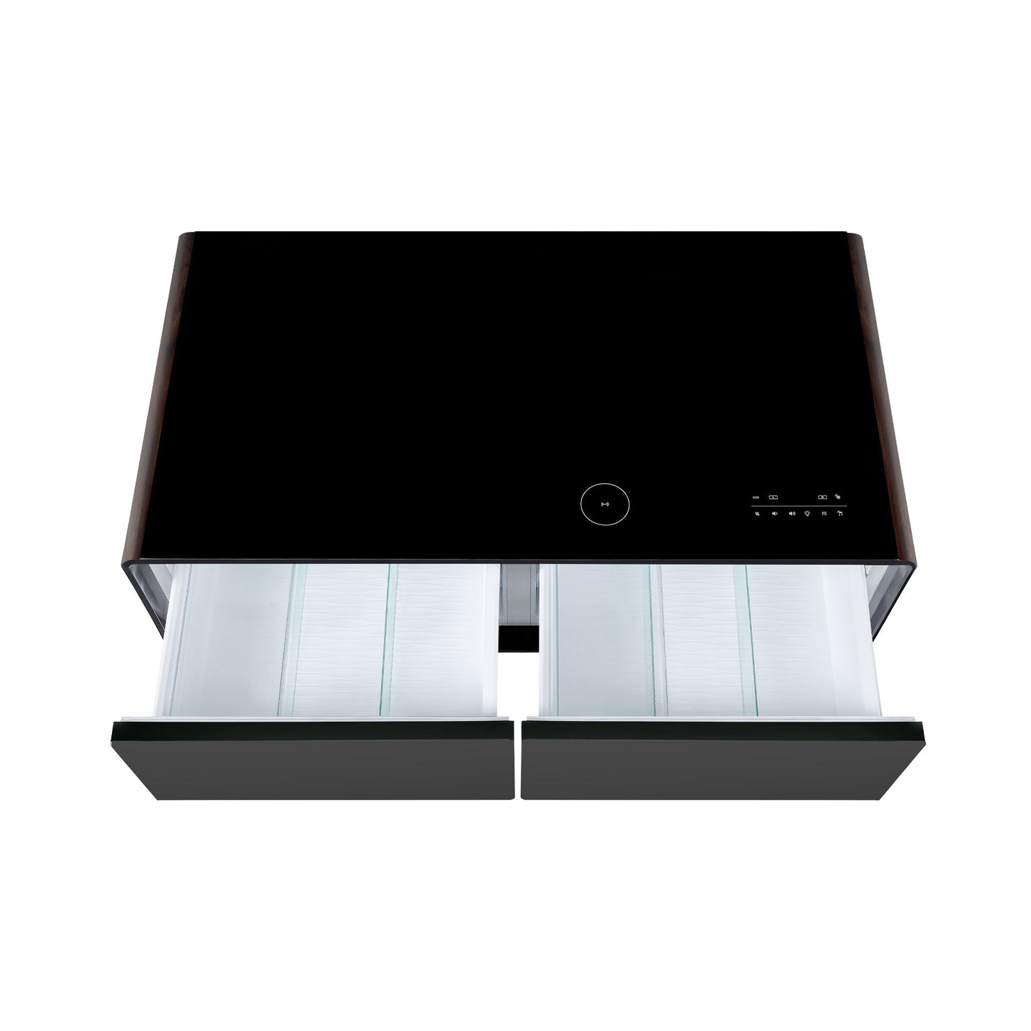 Modern Smart Coffee Table with Built - in Fridge Touch Control Panel