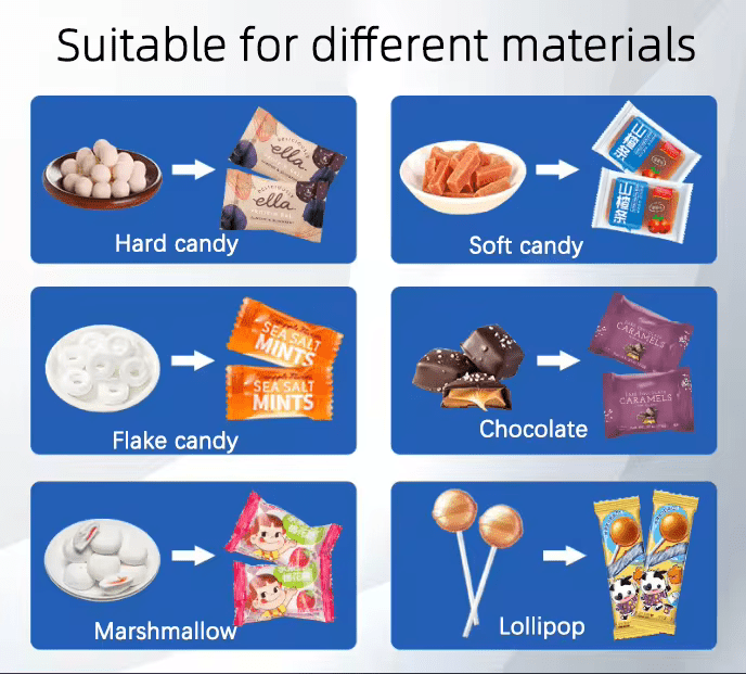 Multifunction Pillow Roll Packing Machine Automatic Sandwich Chocolate Ball Blueberry Noodle Pillow Type Pack Machine