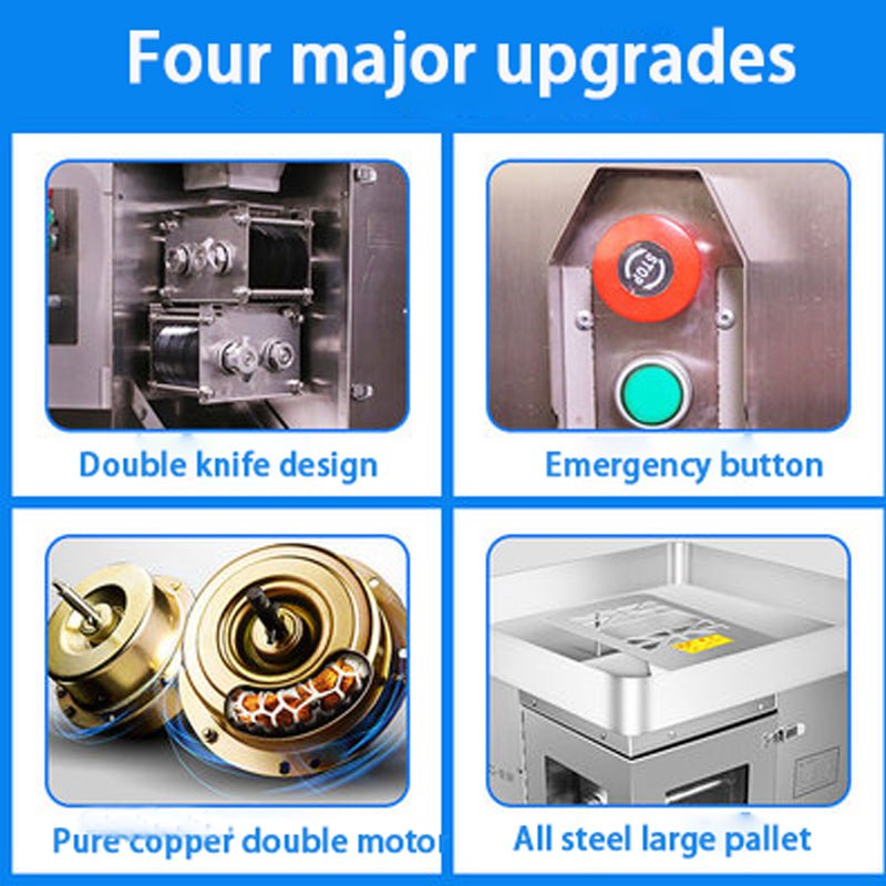 Commercial automatic one-step double-knife meat shredding machine - CECLE Machine