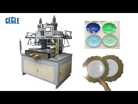 Automatic plastic plates hot foil stamping machine