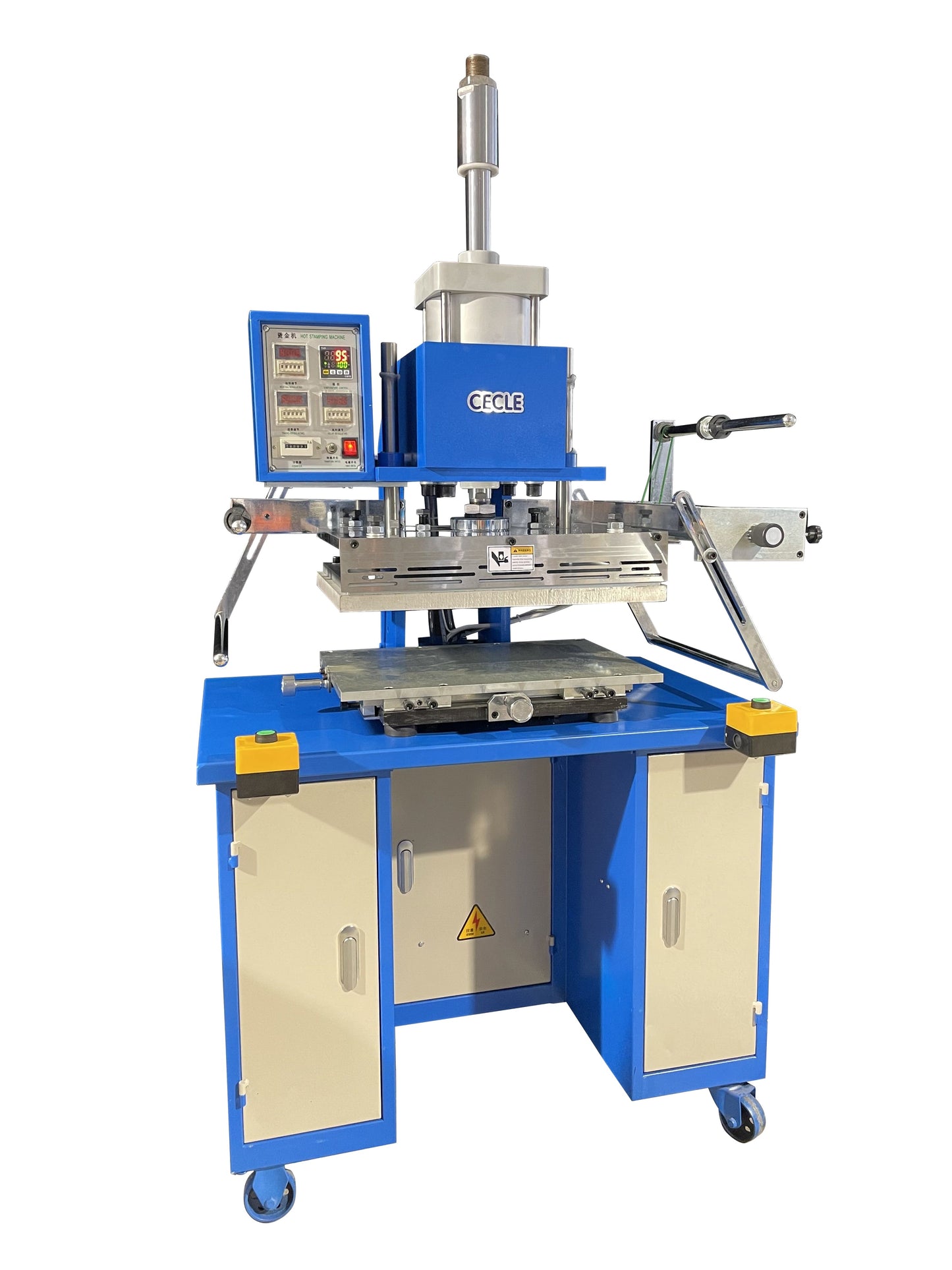 Pneumatic semi-auto fine-tuning table hot foil stamping machine for papers - CECLE Machine