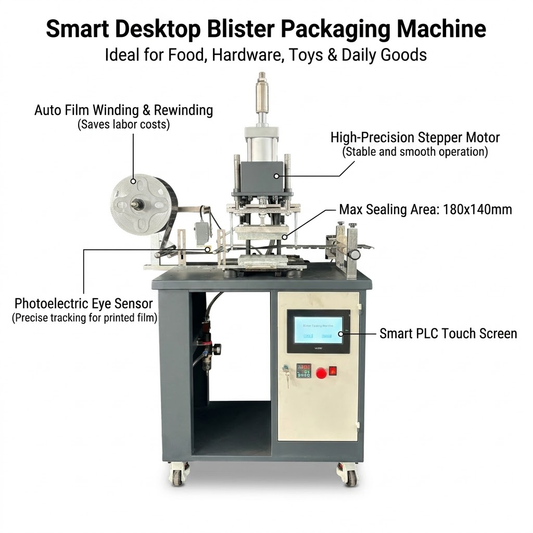 DP-180 Smart Desktop Blister Packaging Machine reducing labor costs