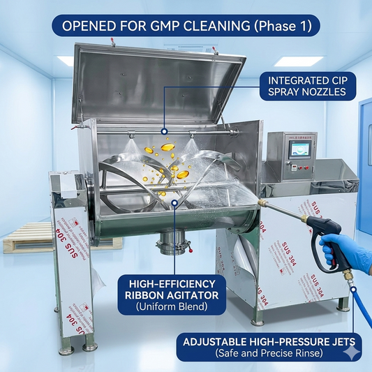 Maintaining Peak Performance: The 7-Step Ribbon Blender Cleaning Tutorial for Large-Scale Mixing