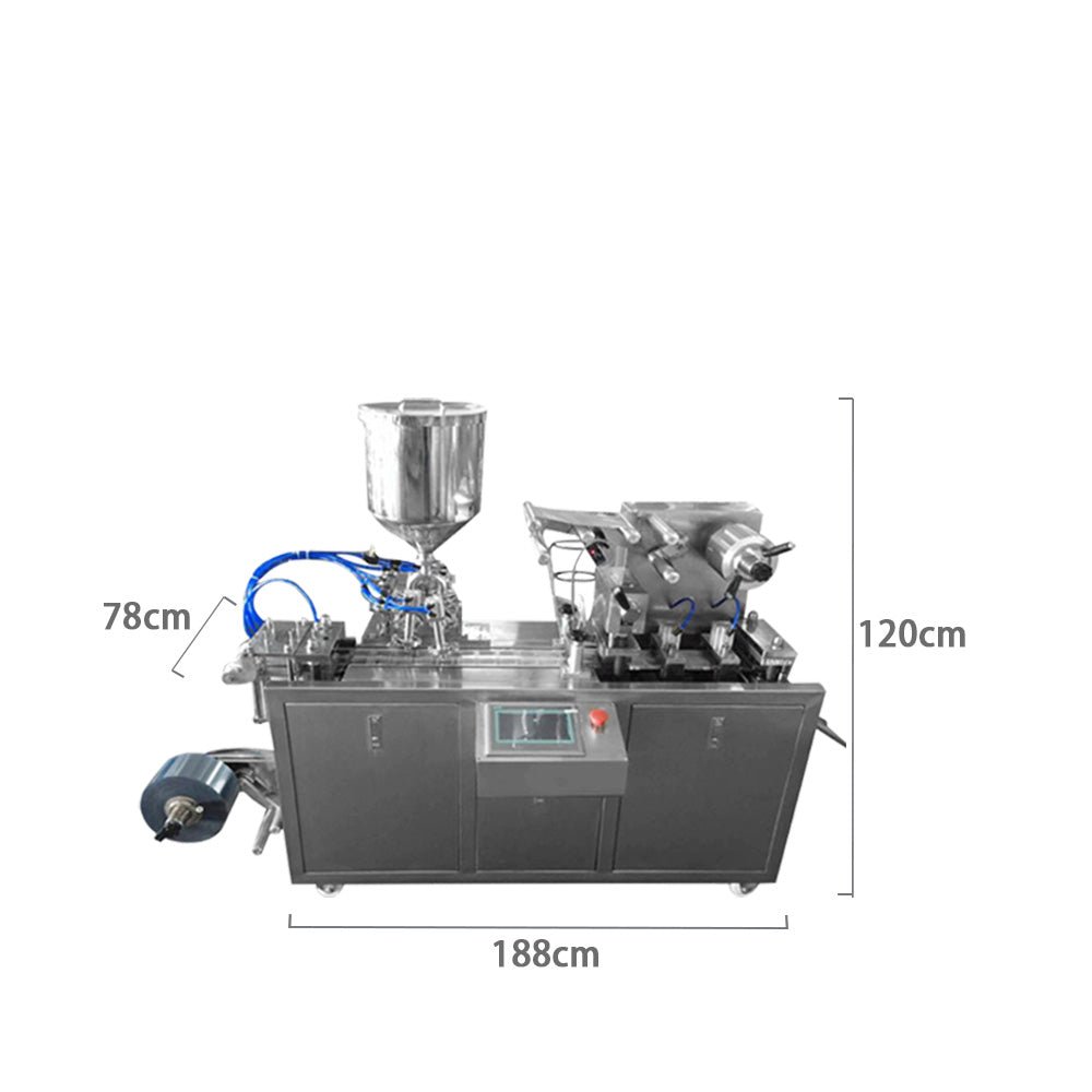 Blister packing machine DPP-80 Automatic Aluminum Foil Packing Machine,For Capsule,Pill,Coffee,Alcohol,Honey,Oil - view 5