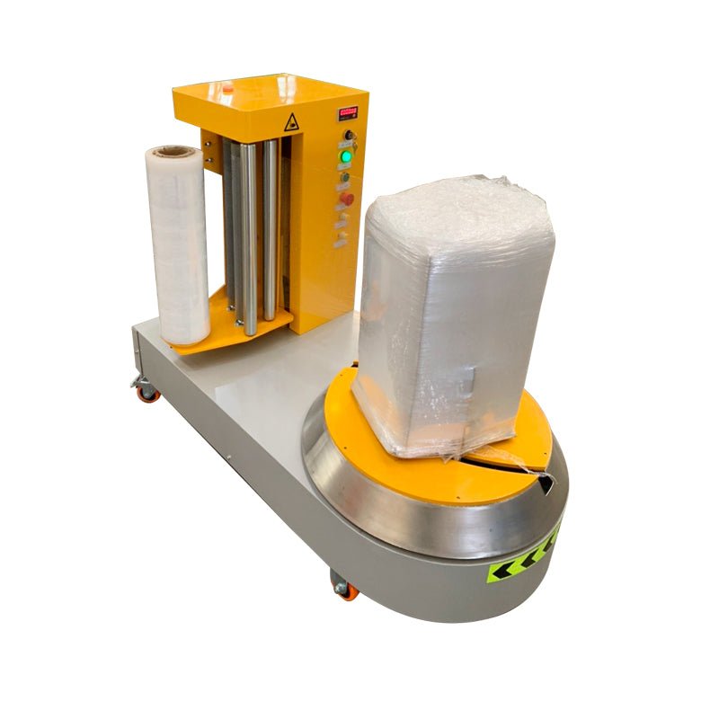 LP600S stretch wrapping machine for small luggage with dual clamping guide bars