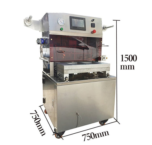 MAP Tray Sealer, modified atmosphere packaging machine , vacuum tray sealing machine with gas flushing - CECLE Machine - view 2