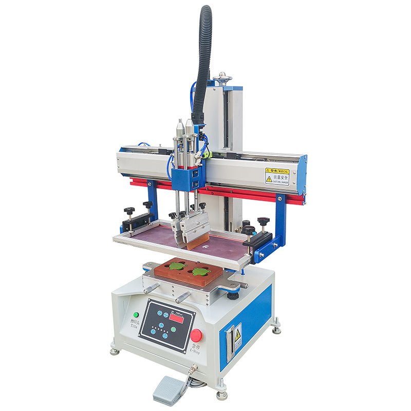 Pneumatic Desktop Flat Screen Printing Machine | TD-1525 Silk Screen Printer for Electronics & Nameplates