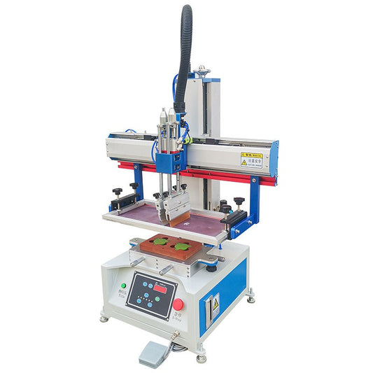 Pneumatic Desktop Flat Screen Printing Machine | TD-1525 Silk Screen Printer for Electronics & Nameplates