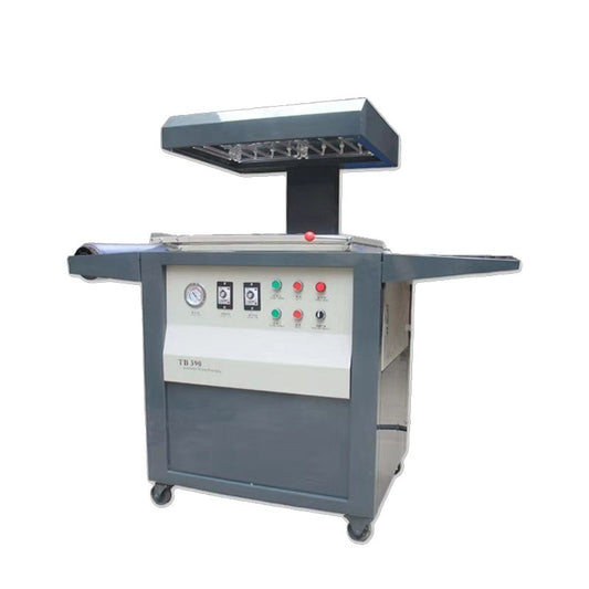 Front view of the SP-390 small skin packaging machine by Cecle