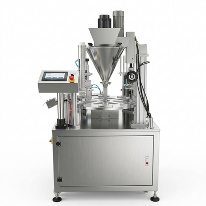 K cup filling machine, Automatic Nespresso/Keurig coffee filling sealing machine, yogurt cup packing machine, hummus filling and sealing machine