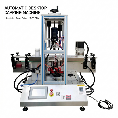 Automatic desktop capping machine for round bottles, plastic bottles, screw capping machine