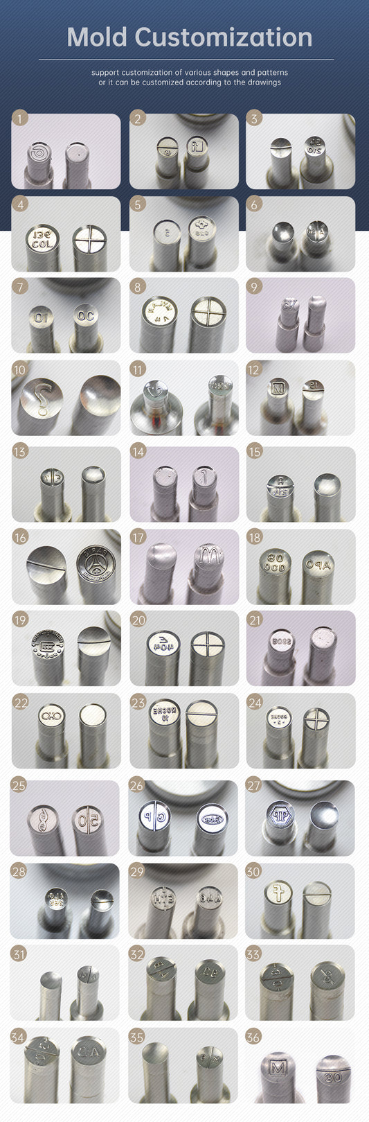 15KN Tablet machine customization mold(TDP-1.5 & TDP-0) /logo customization/shape customization
