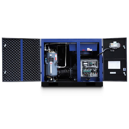 20HP Rotary Screw Air Compressor, 74CFM, 125PSI, 208-230V 3PHASE 60HZ, Fixed Speed Compressor, Industrial-Grade, Heavy Duty Air Compressed System