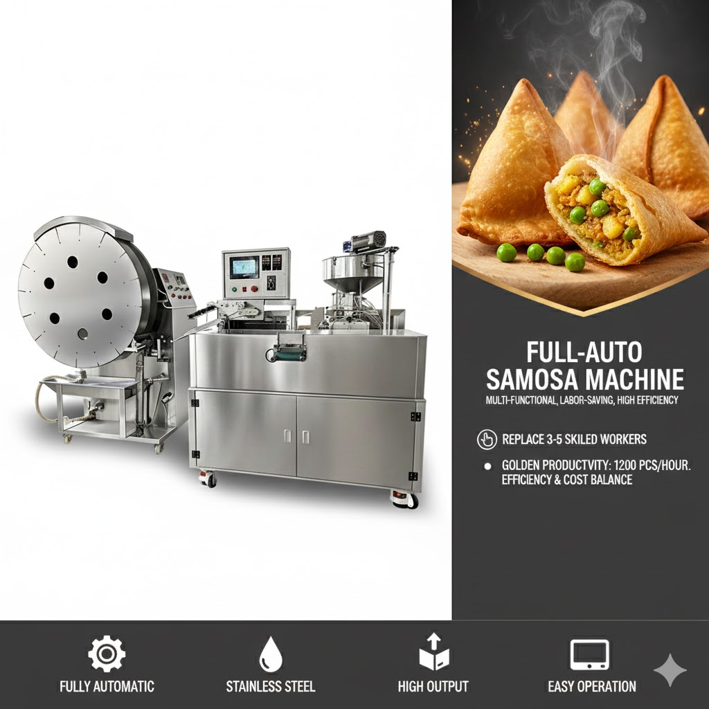 Full automatic samosa making machine samosa folding curry puff maker machine