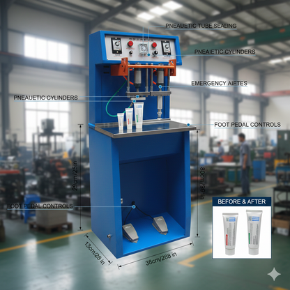 TS-80 semi automatic aluminum plastic tube sealing machine