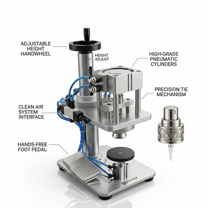 PC-88 semi automatic pneumatic perfume bottle crimping machine, perfume bottle capper
