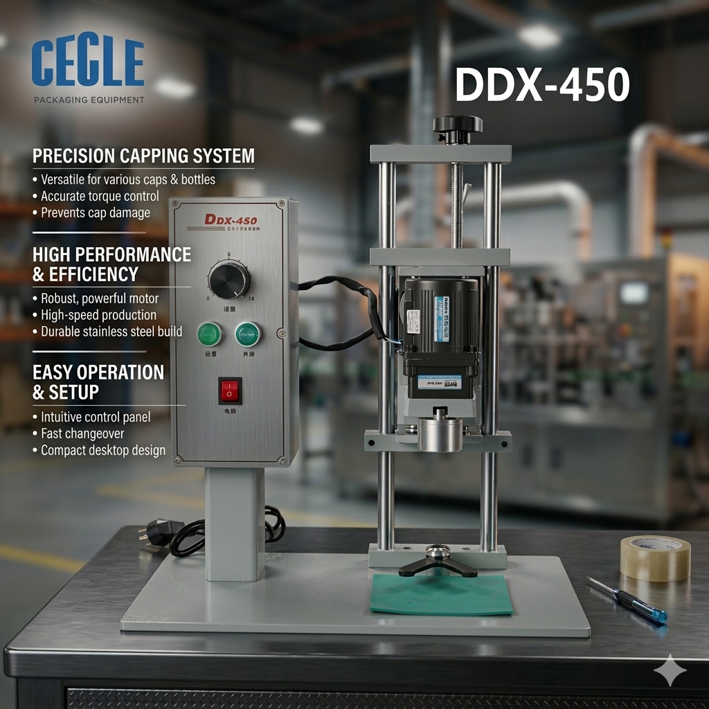 DDX-450 desktop electric capping machine, semi automatic twist off bottle capping machine