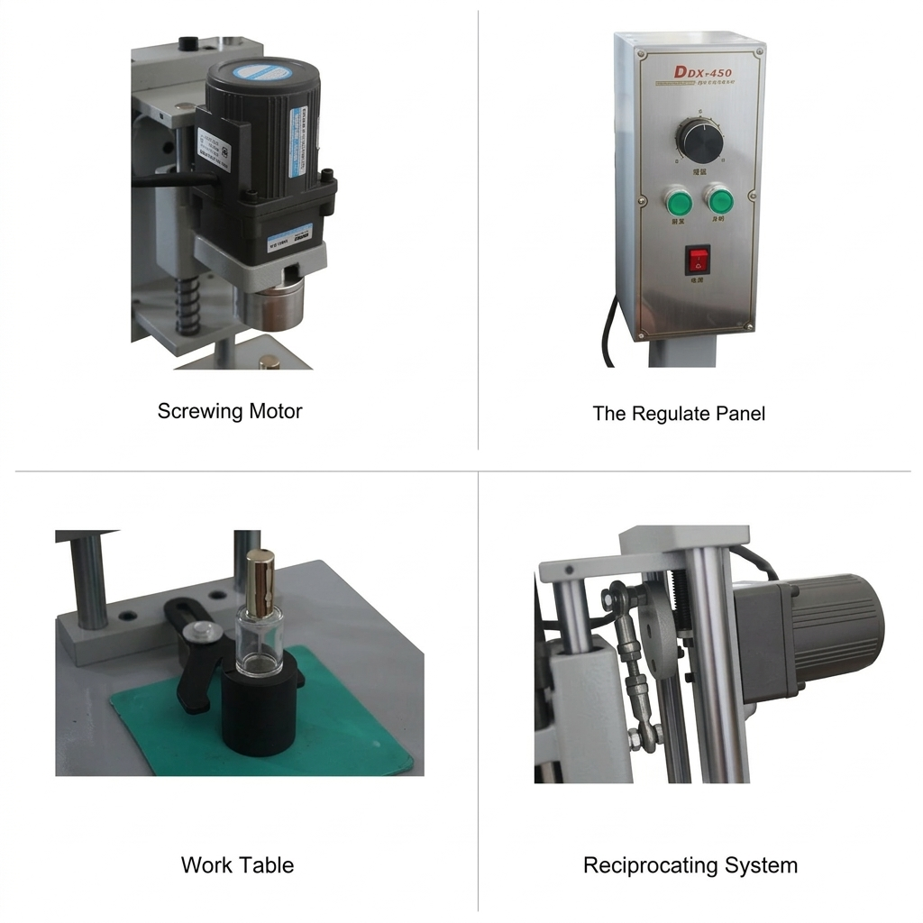 DDX-450 desktop electric capping machine, semi automatic twist off bottle capping machine