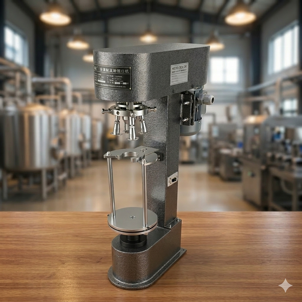 DK-50 Semi automatic Ropp bottle screw capping machine for round metal caps with screw thread