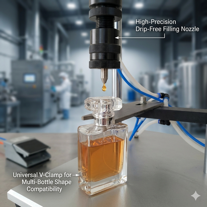 PL-88 semi automatic pneumatic perfume bottle filling machine, perfume bottle filler
