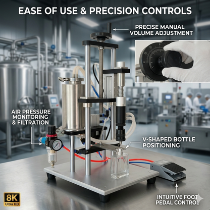 PL-88 semi automatic pneumatic perfume bottle filling machine, perfume bottle filler