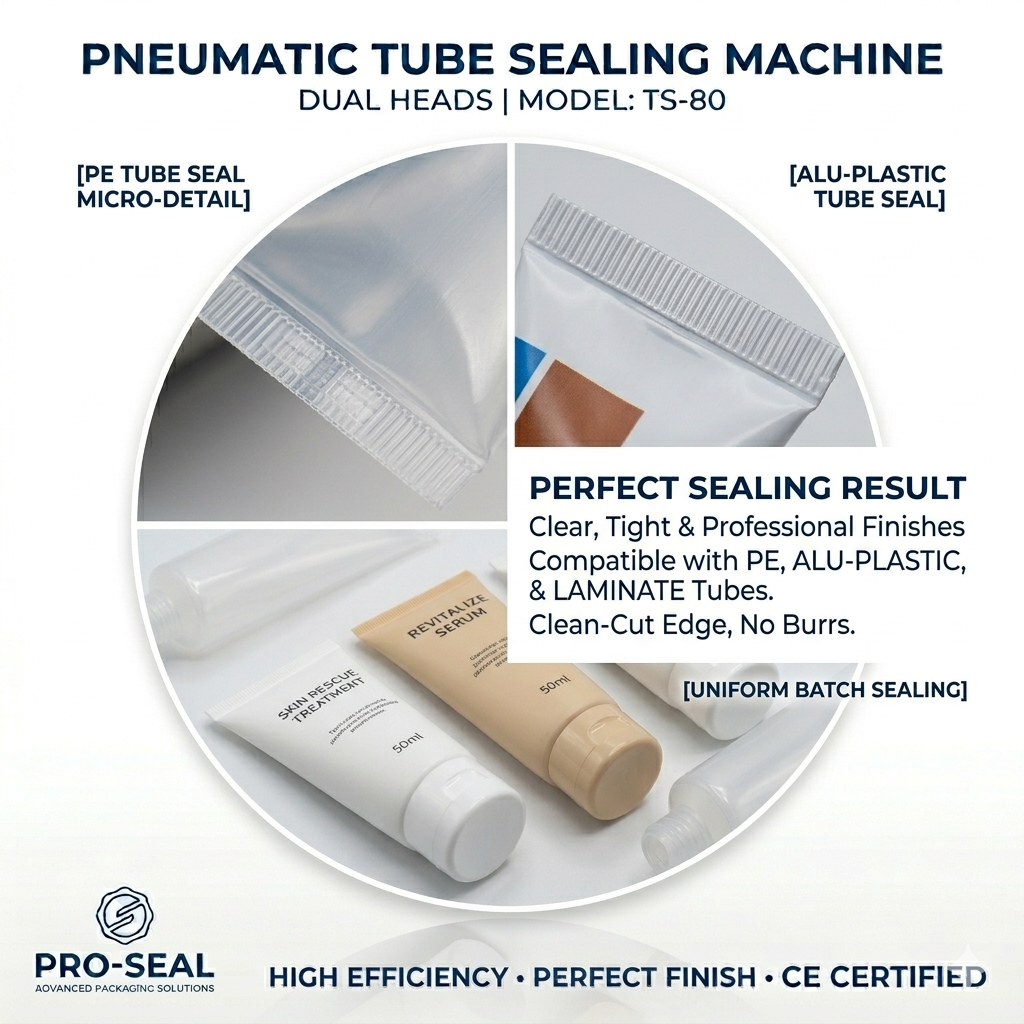 TS-80 semi automatic aluminum plastic tube sealing machine
