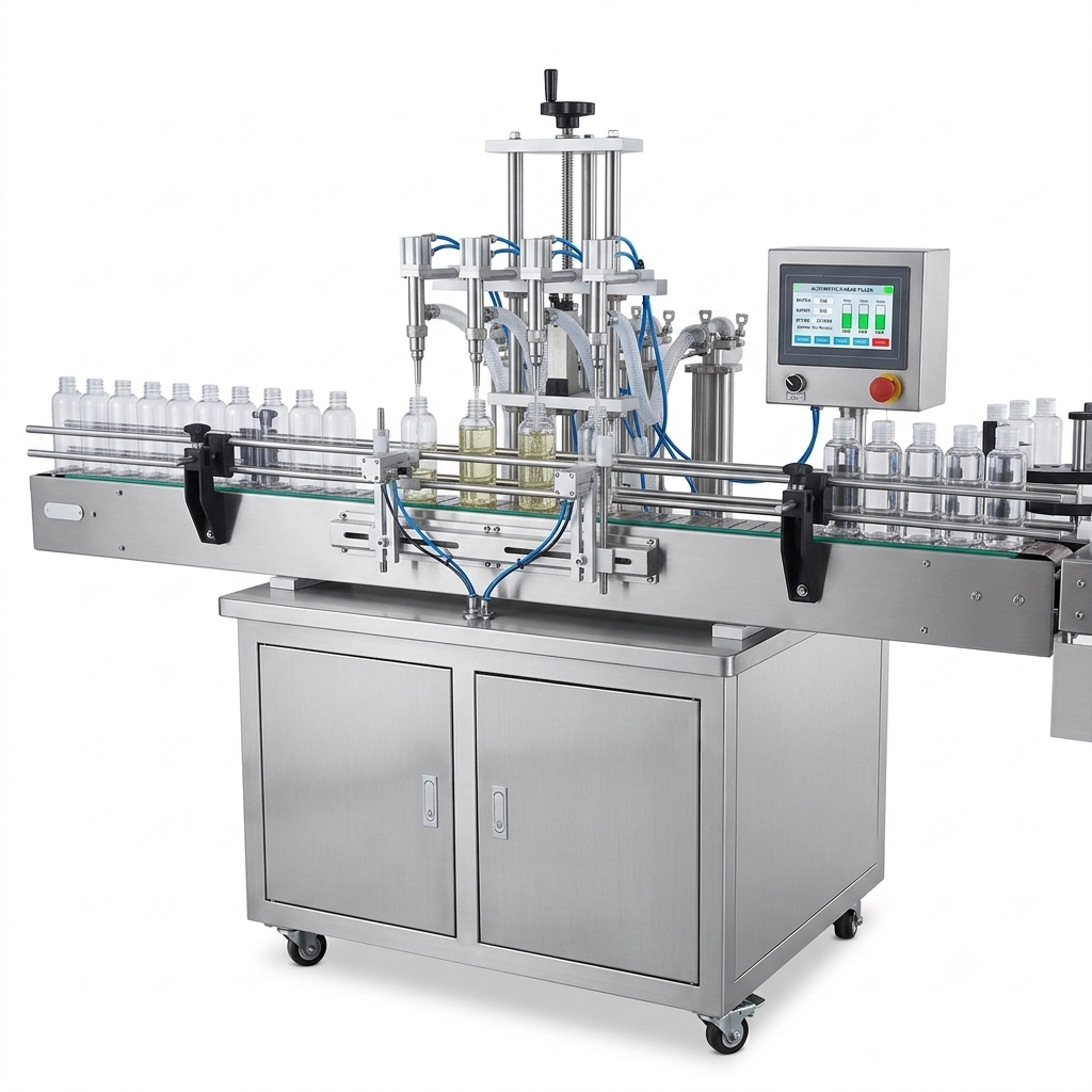 4 Head Automatic Piston Liquid Filler Machine Shampoo Lotion Liquid Soap Detergent Bottle Filling Machine