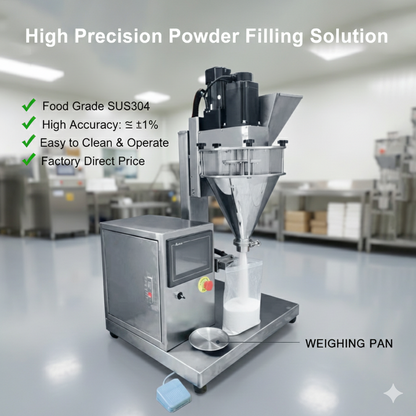 SDF-500 semi automatic small powder filling machine for medicated powder milk powder coffee powder flour protein powder