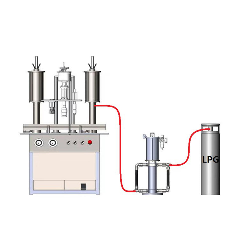 AF-1600B 3 in 1 Semi automatic aerosol filling machine for industrial products such as mold release agents, rust inhibitors, and loosening agents