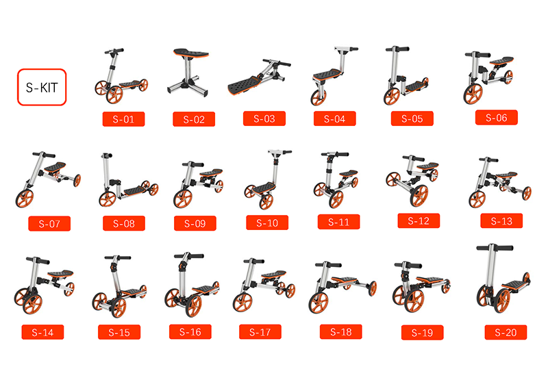 High-strength material electric innovation kart, more than 20 kinds of assembly methods, suitable for outdoor sports, Plus a S-kit