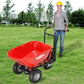 Wheelbarrow Utility Cart Electric Powered Cart 48V28Ah 500W Capacity 500lbs Material Debris Hauler 1000lbs Towing