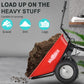 Wheelbarrow Utility Cart Electric Powered 24V DC 180W AGM Battery 330lbs Max Capacity Barrel Dump Material Debris Hauler