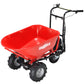 Wheelbarrow Utility Cart Electric Powered Cart 48V28Ah 500W Capacity 500lbs Material Debris Hauler 1000lbs Towing