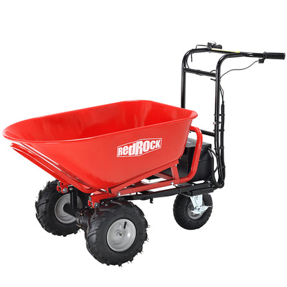 Wheelbarrow Utility Cart Electric Powered Cart 48V28Ah 500W Capacity 500lbs Material Debris Hauler 1000lbs Towing