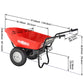 Wheelbarrow Utility Cart Electric Powered 24V DC 180W AGM Battery 330lbs Max Capacity Barrel Dump Material Debris Hauler