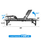 Adjustable Queen Bed Base Frame with Head and Foot Incline Wireless Remote Zero Gravity Quiet Motor