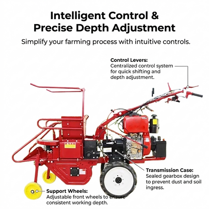 Agricultural Small Handpushed Diesel Corn Harvester Multifunctional Singlerow Straw Crushing and Peeling Harvester