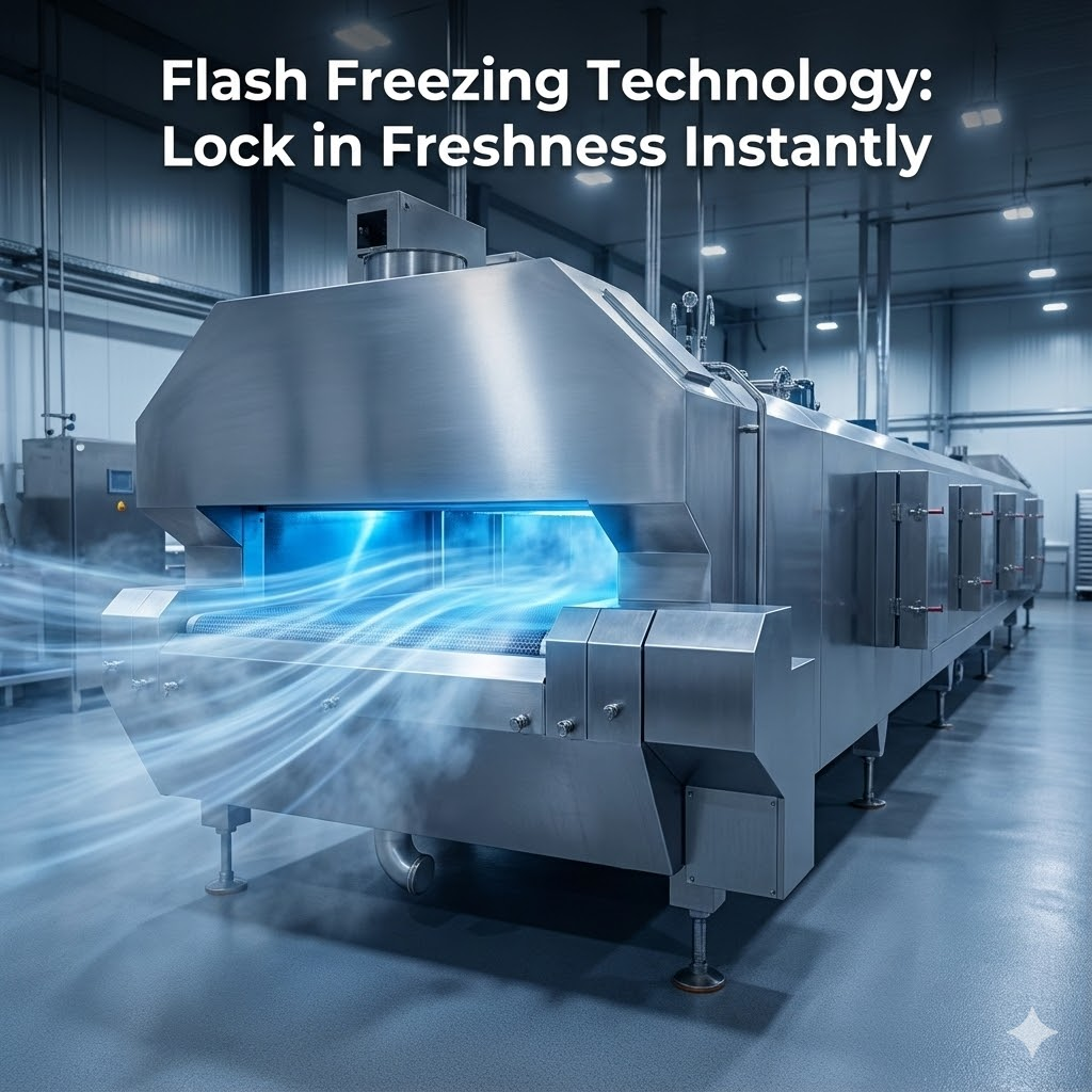 High-Capacity Automatic Tunnel Freezer for Continuous Food Processing
