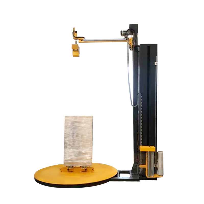 Door Panel Stretch Wrapping Machine, Pallet Packing Machine With Top Plate Pressure