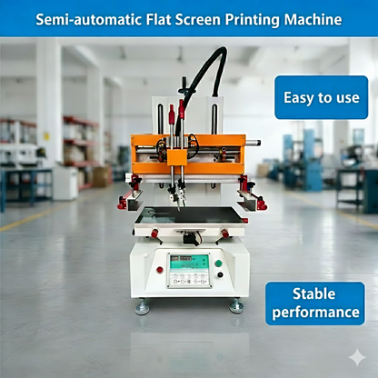 Semi-automatic Desktop Flat Screen Printing Machine, Vacuum Table Screen Printer Equipment