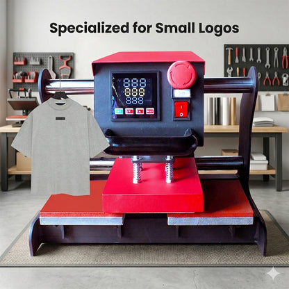 15*15cm Small Size Pneumatic Double Stations Heat Press Machine for Sublimation Logo