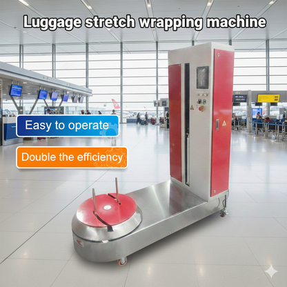 Semi-automatic Baggage Wrapping Machine,Airport Luggage Stretch Wrapping Machine