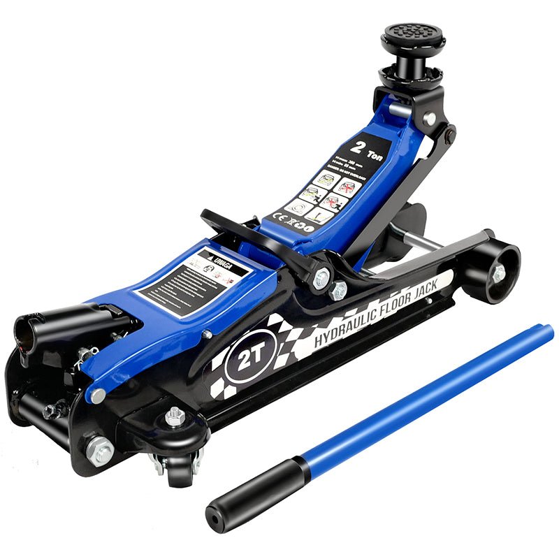 2Ton/4400lbs Low Profile Hydraulic Floor Jack, Lifting range 85mm/3.35" - 360mm/14.17"