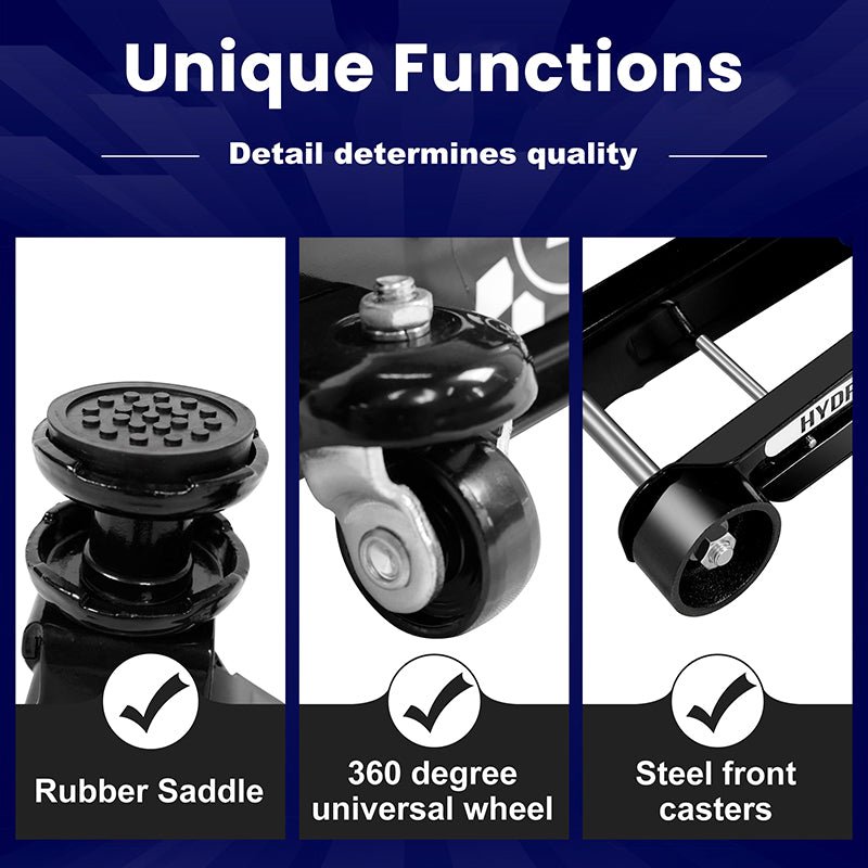 2Ton/4400lbs Low Profile Hydraulic Floor Jack, Lifting range 85mm/3.35" - 360mm/14.17"